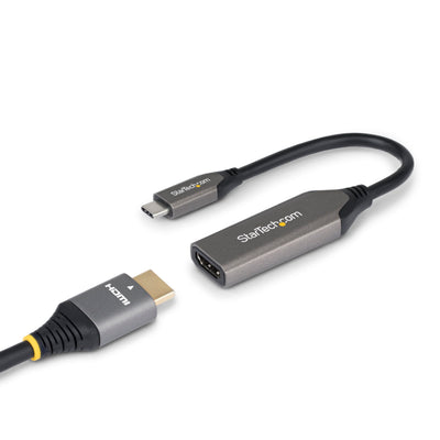 StarTech USB-C to HDMI Adapter, 8K 60HZ / 4K 120HZ, Thunderbolt / USB4 Compatible, USB C to HDMI 2.1 Converter, HDR10+, 7.9IN (20CM) Cable