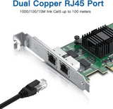 H!Fiber Gigabit 2 Port NIC with Intel I350 Chip, 1Gb Network Card Comp