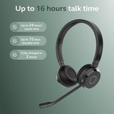 Jabra Evolve 65 TE - USB-A UC Stéréo Double Oreillette Toutes Plateformes Station de Charge C
