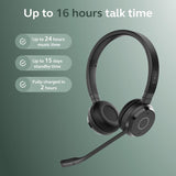 Jabra Evolve 65 TE - USB-A UC Stéréo Double Oreillette Toutes Plateformes Recharge C