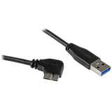 StarTech.com 2m 6 ft Slim Micro USB 3.0 Cable M/M - Right-Angle Micro-