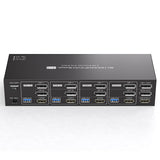 8K HDMI + 2 Displayport KVM Switch 3 Monitors 4 Computers 4K144Hz KVM