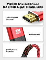 6.6FT HDMI to HDMI Premium Certified HIGH Speed 2.0 Cable