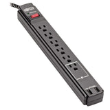Tripp Lite Surge Protector Power Strip with USB, 6-Outlet & 2 USB Port