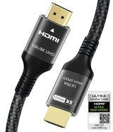Certified 10K 8K HDMI 2.1 Cable 48Gbps 10 FT, Ultra High Speed HDMI Ca