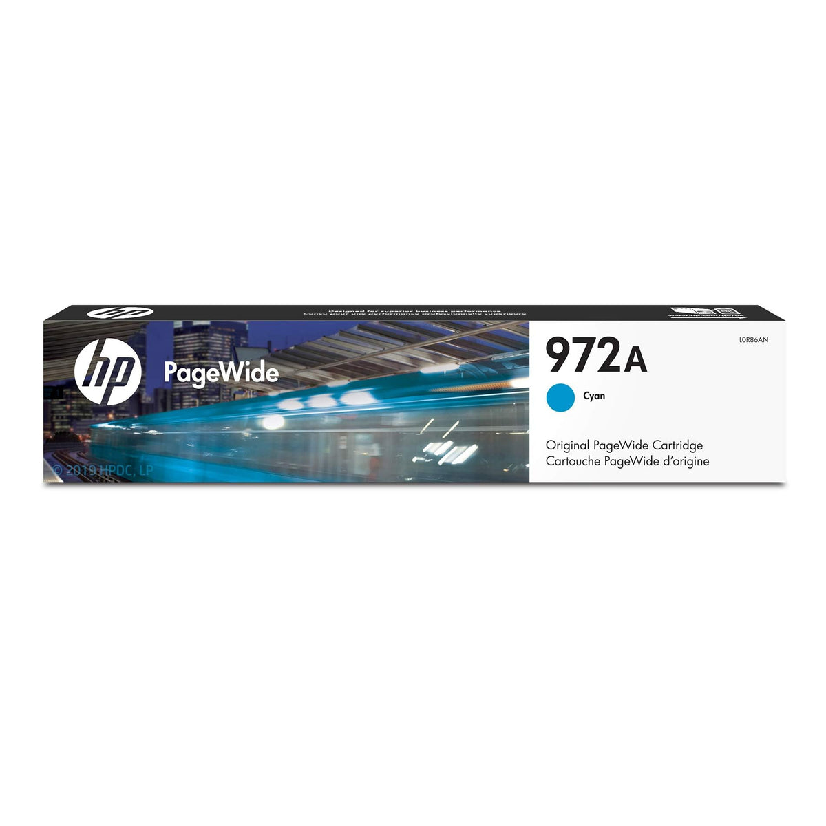 HP 972A Cyan Original PageWide Ink Cartridge (L0R86AN) L Cyan