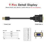 USB to RS232, USB Serial Adapter with FTDI Chipset,USB 2.0 to Male DB9