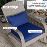 Adirondack Chair, Outdoor Wicker Rocking Chair with High Back