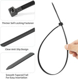 8 CABLE TIES W/ MOUNTING HOLE, 100 PACK