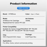 Compatible Ink Cartridge Replacement for Canon PFI-320 PFI320 PFI-320C
