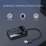 Lecteur de carte SD SmartQ C368 USB 3.0, Plug-N-Play, compatible Apple et Windows