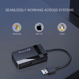 Lecteur de carte SD SmartQ C368 USB 3.0, Plug-N-Play, compatible Apple et Windows