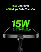 Belkin USB A to USB C Cable, 6.6ft, 15W - Type C Charger, iPhone Charg