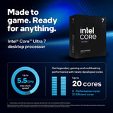Intel Core Ultra 7 Processor 265KF, 30M Cache, up to 5.50 GHz