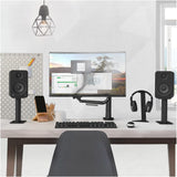 StarTech Monitor Desk Mount for 27IN 16:9 or 30IN 21:9 Ultrawide Screens, VESA 75X75/100X100, TOOL-LESS Arm Adjustments, C-Clamp/Grommet