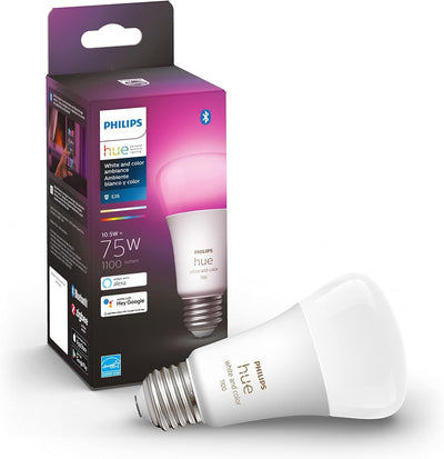 Philips Hue White and Colour Ambiance 10.5W Equivalent 75W A19 Base E2