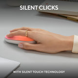 Souris sans fil compacte ambidextre silencieuse Logitech M340 - Feuilles florales