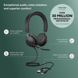 Jabra Evolve2 40 SE (version 2026) Casque filaire stéréo à réduction de bruit