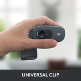 Webcam HD Logitech C270, 720p, appels vidéo HD grand écran, correction de la lumière