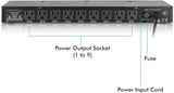 6OUT Surge Protector Power Strip 15FT Cord 790J Black