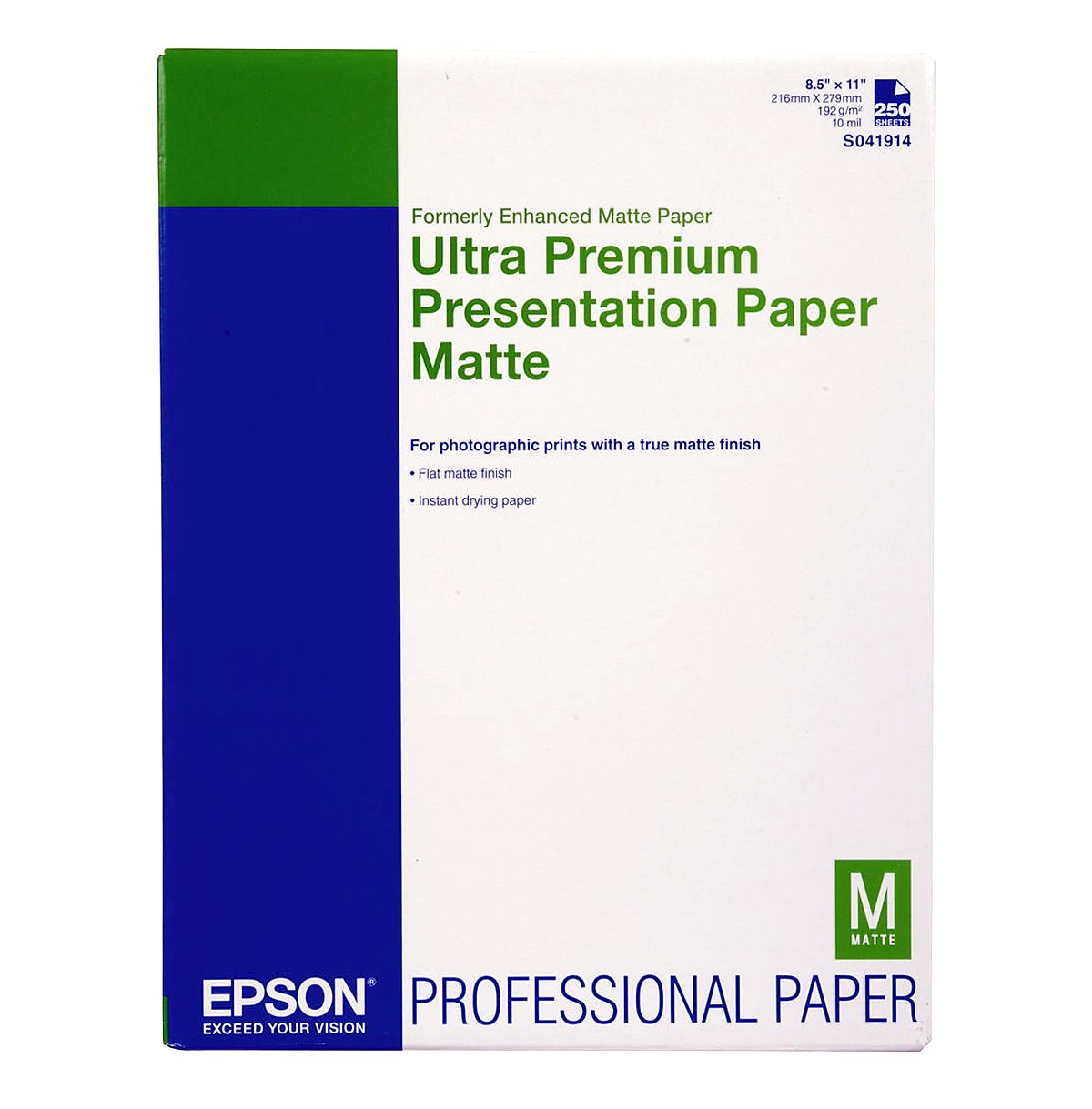 Epson Paper - Matte Paper - Letter a Size (8.5 in X 11 in) - 192 G/M2
