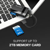 Lecteur de carte SD SmartQ C368 USB 3.0, Plug-N-Play, compatible Apple et Windows