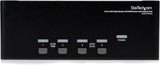 StarTech.com 4 Port Triple Monitor DVI USB KVM Switch with Audio and U