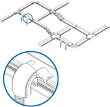 Tripp Lite Cable Waterfall Adapter Kit with 36 in Pipe, Toolless Movab