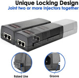 Injecteur PoE++ StarTech  1 PORT 10 GBPS, 60 W, Ethernet 2,5/5/10 G/10/100/1000 MBPS, PoE++ (802.3AF/AT/BT), montage mural, alimentation en ligne non gérée