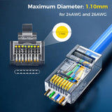 Connecteurs RJ45 Cat6 passe-fil 100-Pack Connecteur de sertissage Ethernet RJ
