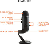 Logitech Yeti USB Blackout Edition Microphone