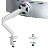 ARES WING Heavy Duty Single Monitor Arm - Fully Adjustable Monitor Mou