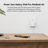 Bloc chargeur USB-C Belkin 30W - Câble USB-C vers Lightning inclus