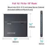 MT-VIKI® Rack Mount KVM Console, 8 Port KVM VGA Switch w/15.6'' LCD Mo