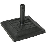 44lbs Square Cement Patio Umbrella Base Stand, Outdoor Garden Parasol Base Umbrella Weight Stand Holder Fits Φ1.3