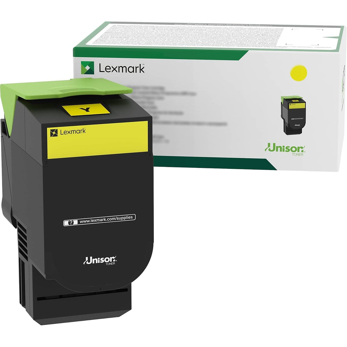 Toner jaune haute capacité du programme de retour Lexmark 80C1HY0
