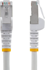 Câble Ethernet CAT6a blanc de 22,86 m, RJ45 sans accroc, 10G, PoE 100W, S/FTP, LSZH, cuivre pur 27AWG, 500MHz, cordon de brassage réseau blindé