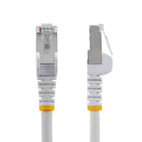 Câble Ethernet CAT6a gris de 15,24 m, RJ45 sans accroc, 10G, PoE 100W, S/FTP, LSZH, cuivre pur nu 27 AWG, 500 MHz, cordon de brassage réseau blindé