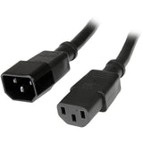 StarTech.com 10 ft 14 AWG Computer Power Cord Extension - C14 to C13 -