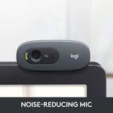 Webcam HD Logitech C270, 720p, appels vidéo HD grand écran, correction de la lumière