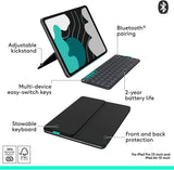 Logitech Flip Folio, Keyboard Case for iPad Pro 13-inch (M4 & M5) & iP