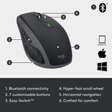 Logitech MX Anywhere 2S Bluetooth Edition Compact Wireless Mouse, No U