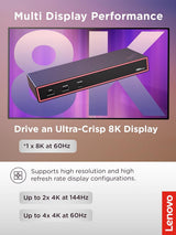 Lenovo ThinkPad USB 4 Smart Dock 5500 w/ 135W Adapter, Supports up to