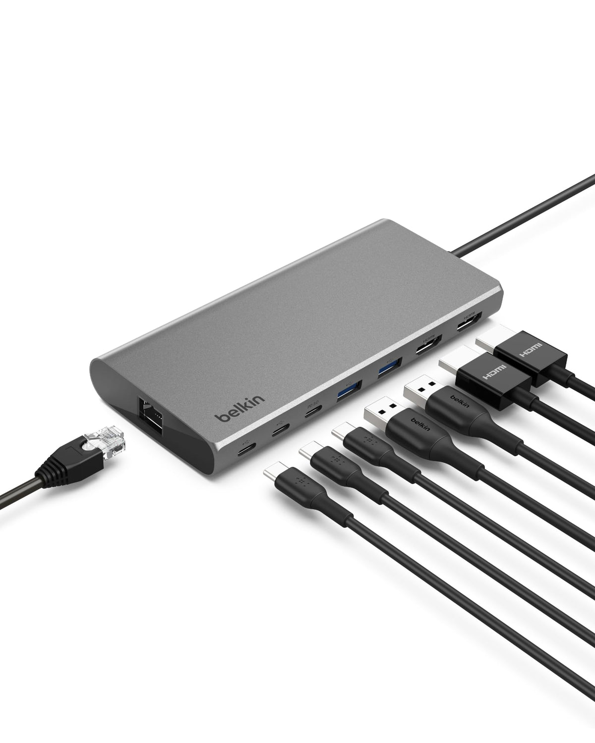 Belkin Connect Universal USB-C 8-in-1 Dual Display Core Hub w/Silicon