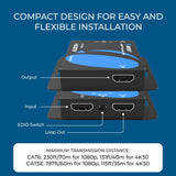 OREI Rallonge HDMI 4K sur Ethernet via CAT5/CAT6/CAT7, avec IR Jusqu'à