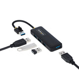 StarTech.com Hub USB-A 4 ports, transfert de données USB 3.0 (5 Gbit/s), alimentation par bus