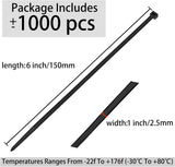 Black Zip Ties,6 Inch Zip Ties 1000 Pack Cord Ties for Electronics Sel