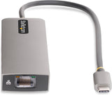 StarTech.com 3-Port USB-C Hub, 2.5 Gbps Ethernet, 100W PD Pass-Through