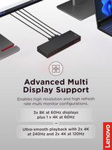 Lenovo ThinkPad Thunderbolt 5 Smart Dock 7500, 120Gbps Data Transfer,