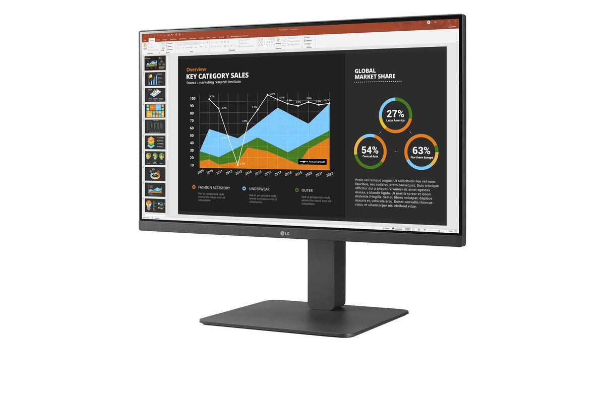 LG 24BR650B-C - FHD LED Monitor - HDMI, DisplayPort, USB-C - Speakers